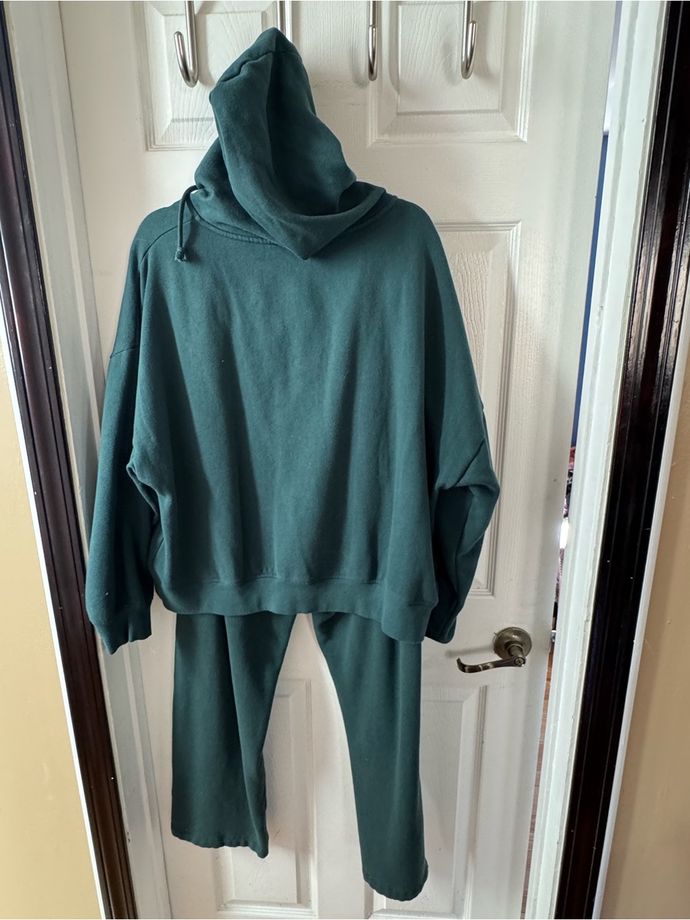 PINK Victoria's Secret Dark Teal Hoodie Jogger Set